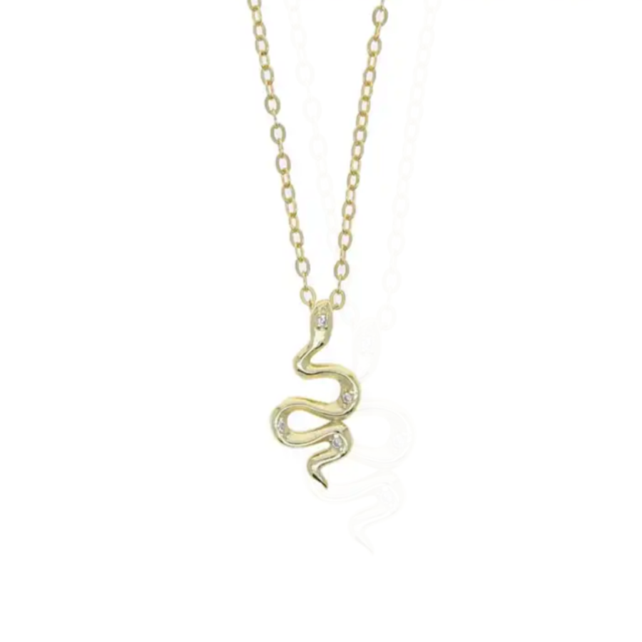 18ct Gold Plated Serpent Pendant Necklace