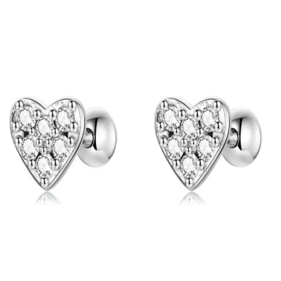 Sterling Silver .03 ct Cubic Zirconia Round Stud Earrings